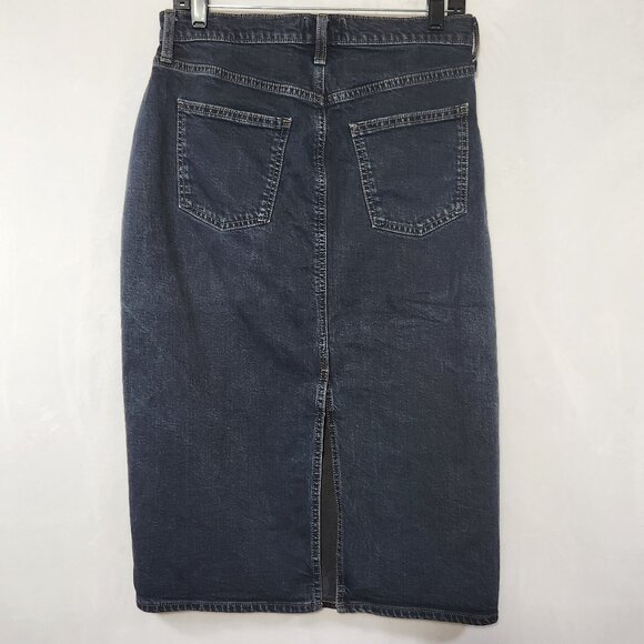 Universal Thread Women's Size 8 High-Rise Denim Pockets Midi Skirt Black Wash - Picture 11 of 14